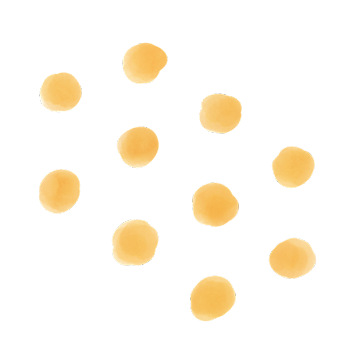 優しいオレンジ色の手書き風ドットが並んだ画像