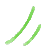 緑色の手書き風の2本の線が並んだ画像